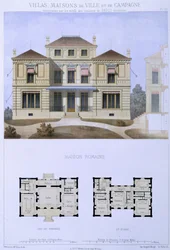 Römische Villa, graviert von Walter, Tafel 50 aus 
